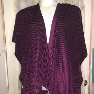 Lane Bryant red maroon velvet shawl wrap one size